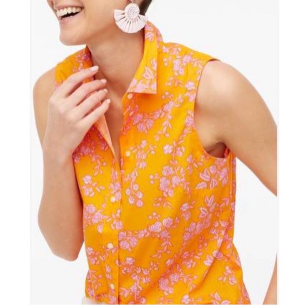 J.Crew XS cotton tank button up